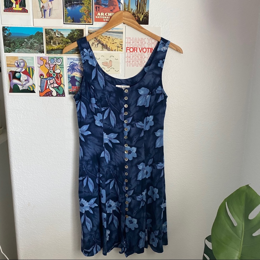 Blue floral dress